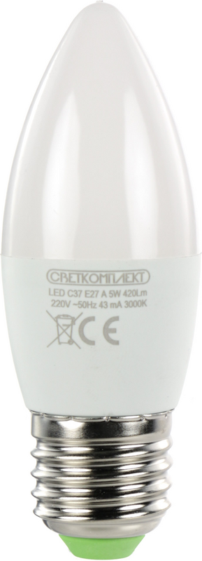 Лампа світлодіодна Светкомплект (6929547643911) 5Вт, E27, 3000K